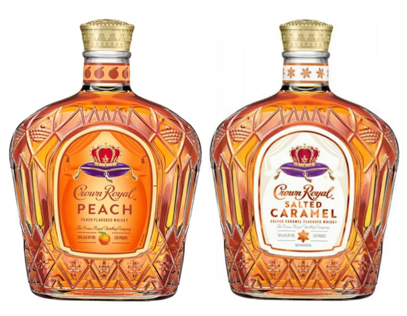 Crown Royal Peach & Crown Royal Salted Caramel Canadian Whisky
