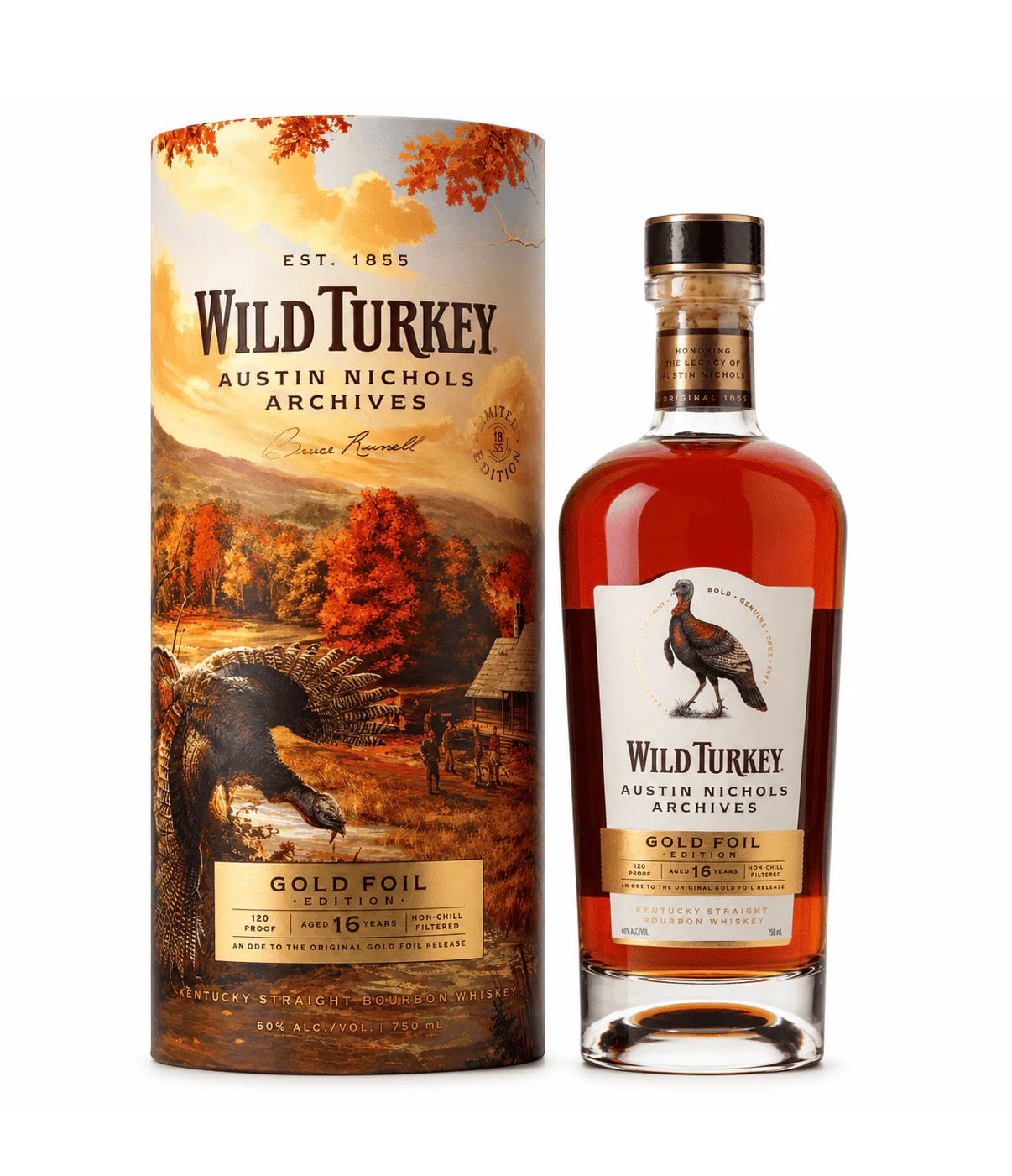 Wild Turkey Austin Nichols Archives Gold Foil Edition 16 Year Old Bour