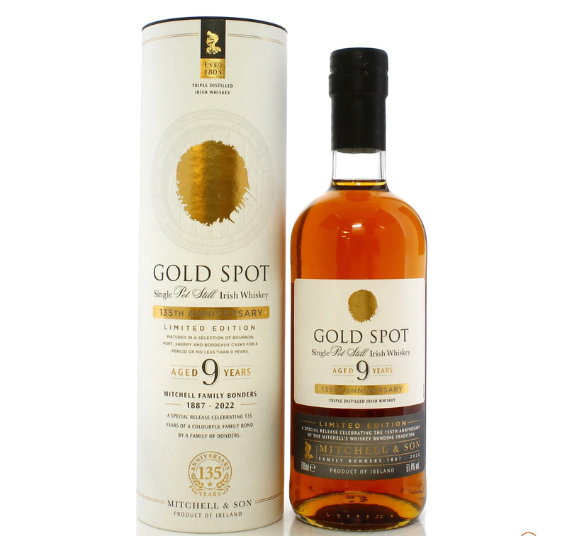 Gold Spot 9 Year Old Irish Whiskey 135th Anniversary