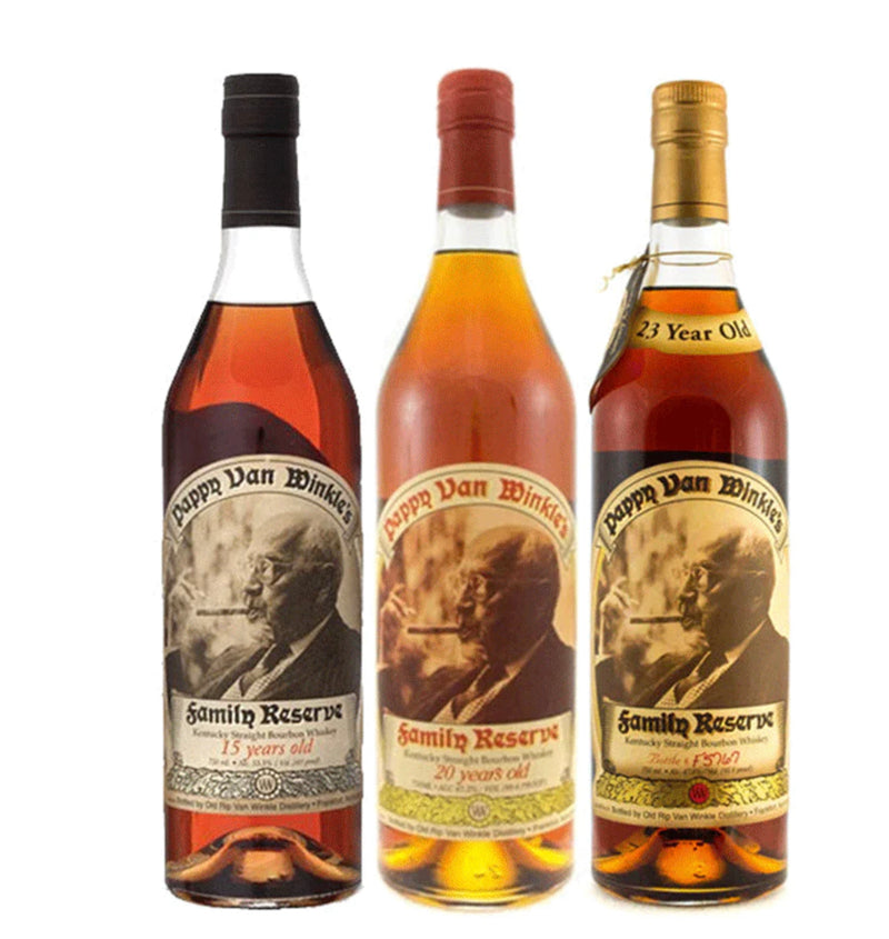 Pappy Van Winkle's 15 Year, 20 Year & 23 Year Bourbon Bundle