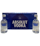 Absolut Vodka Mini Shooters 12-Pack 50mL Premium Swedish bottle