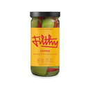Filthy Pepper Olives 8oz bottle