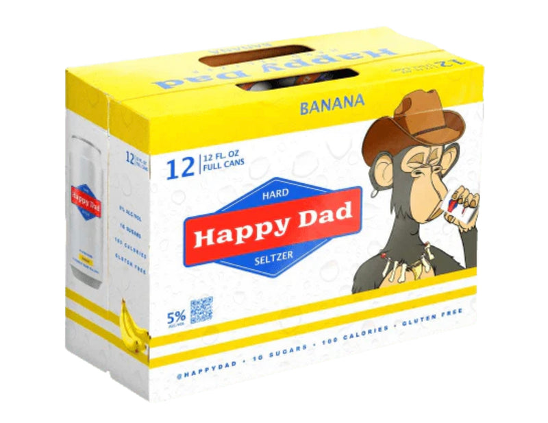 Happy Dad Banana Hard Seltzer 12 Pack