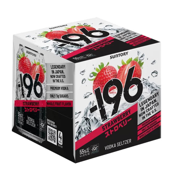 Suntory -196 Strawberry Vodka Seltzer 4 Pack