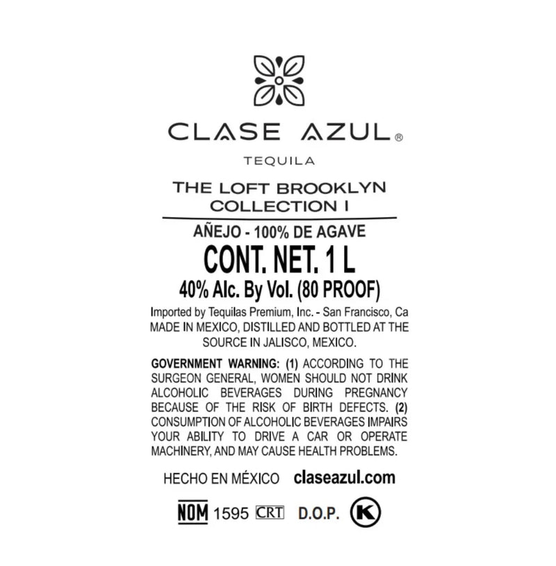 Clase Azul The Loft Brooklyn I Anejo Tequila 1 L
