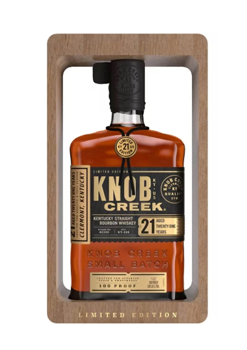 KNOB CREEK 21 YEAR 100 PROOF BOURBON WHISKEY
