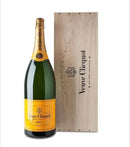 VEUVE CLICQUOT CHAMPAGNE BRUT w/ Wood Gift Box 3 Liter