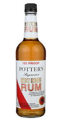 Potter’s Overproof Rum 151 1L