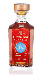 Fundador Supremo 15 Year Amontillado Sherry Casks Solera Gran Reserva Brandy de Jerez 1 Liter