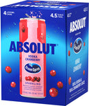 Absolut Cocktails Ocean Spray Vodka Cranberry 4-Pack 12oz