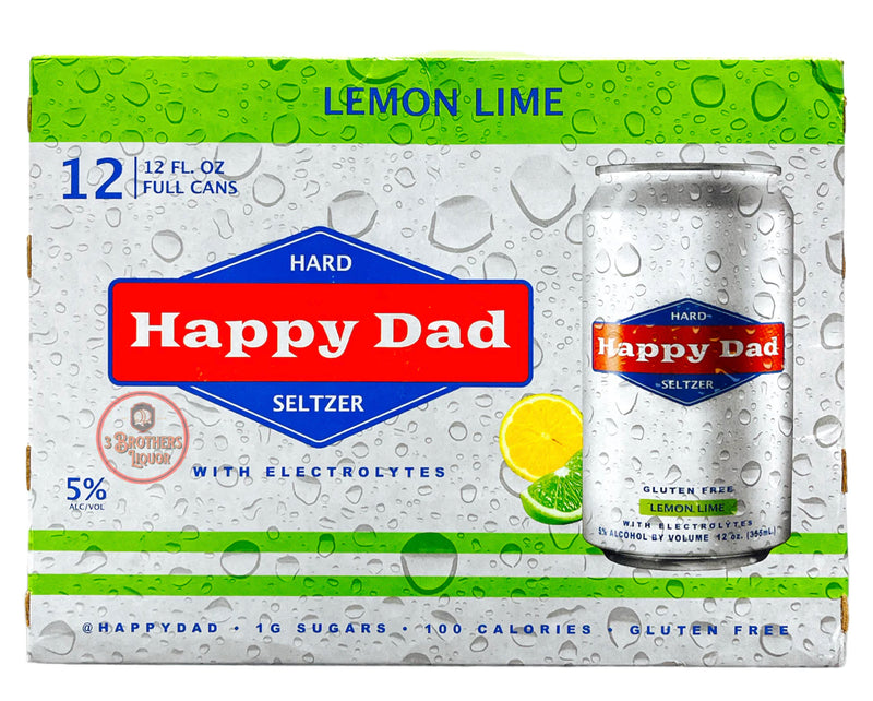 Happy Dad Hard Seltzer Lemon Lime 12 Pack