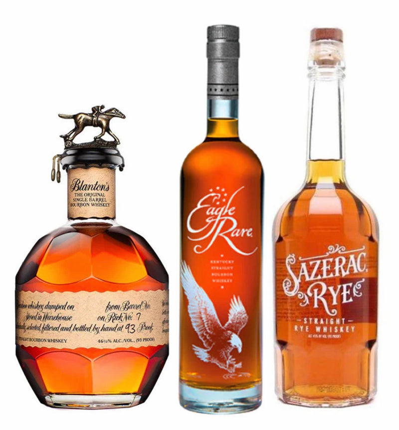 Blanton’s Single Barrel, Eagle Rare, & Sazerac Rye Whiskey