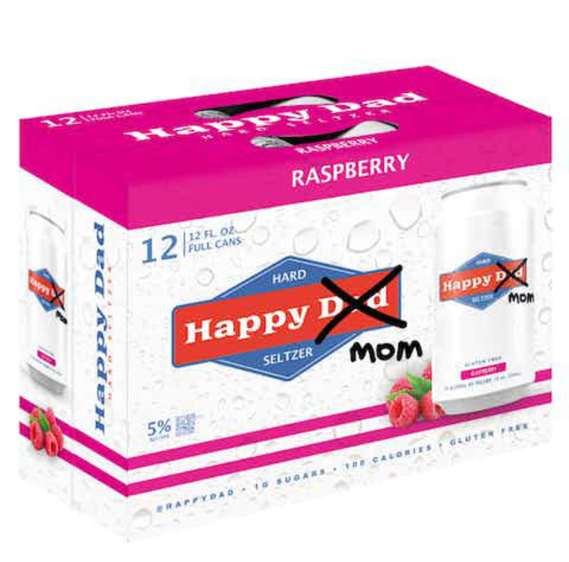 Happy Dad Hard Seltzer Raspberry 12 Pack