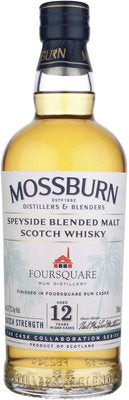 Mossburn 12 Year Batch Strength Blended Malt Scotch Foursquare Rum Cask Finish 750ml