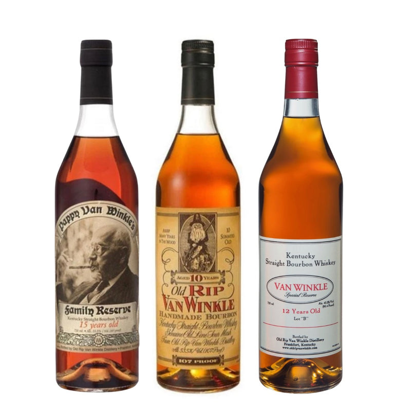 Pappy Van Winkle's 15 Year, 10 Year & 12 Year Bourbon Bundle