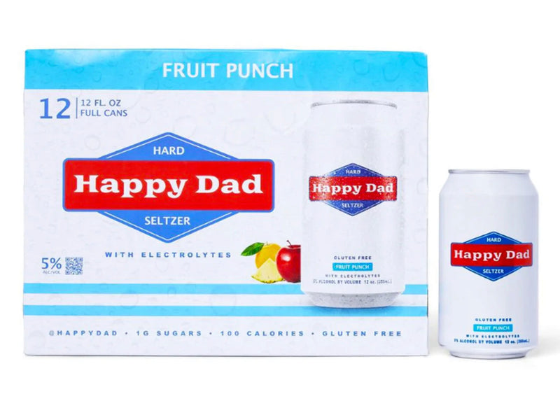Happy Dad Hard Seltzer Fruit Punch 12 Pack