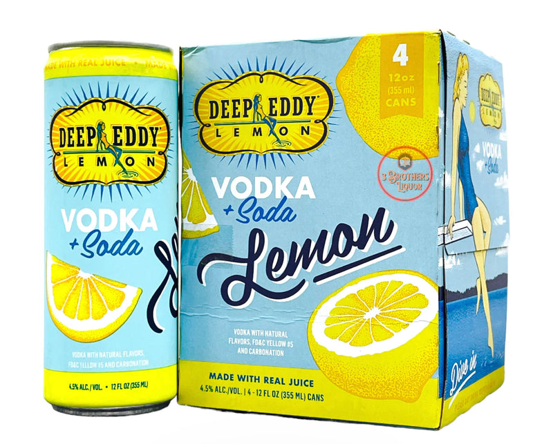 Deep Eddy Lemon Vodka & Soda 4 Pack Canned Cocktails