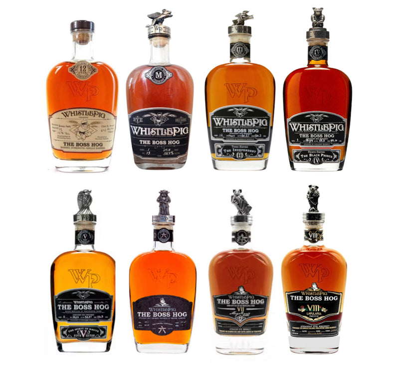 WhistlePig The Bosshog Complete Set Editions 1-8