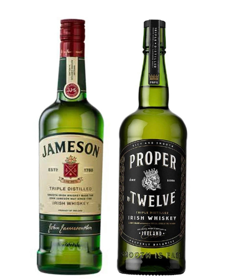 Jameson Irish Whiskey & Proper Twelve Irish Whiskey