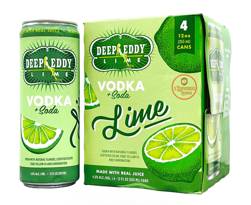 Deep Eddy Lime Vodka & Soda 4 Pack Canned Cocktails