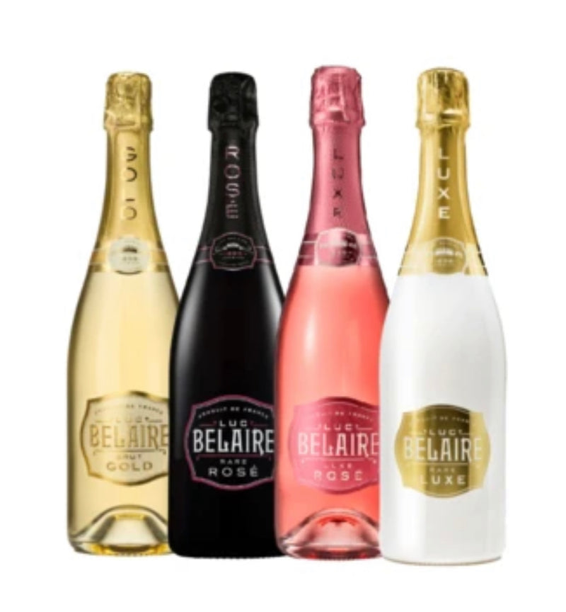 Luc Belaire Gold, Rare Rose, French Rose & Rare Luxe Cuvée Champagne Bundle
