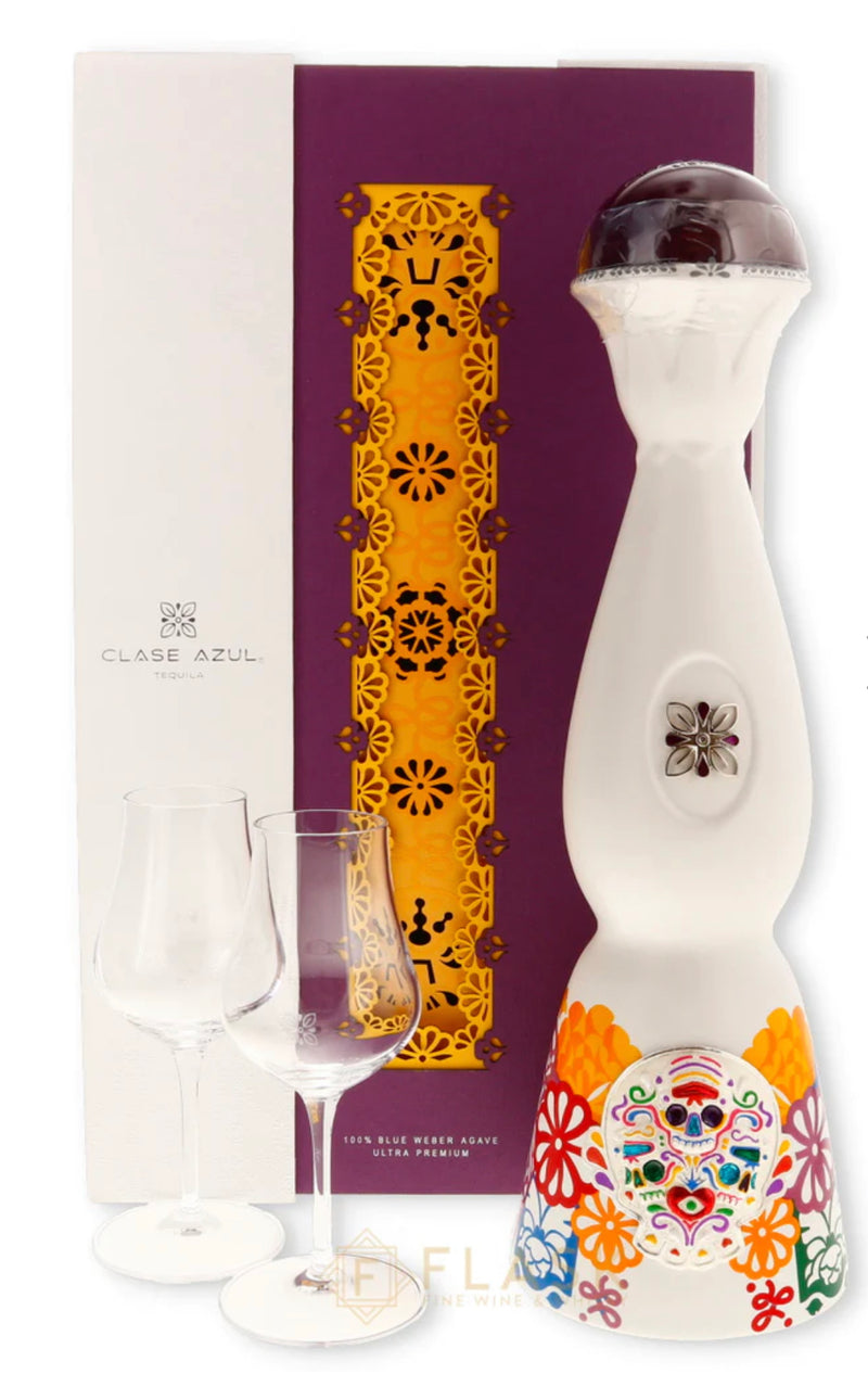 Clase Azul Dia de Muertos Limited Edition Colores 2022 1 Liter Gift Set with Glasses